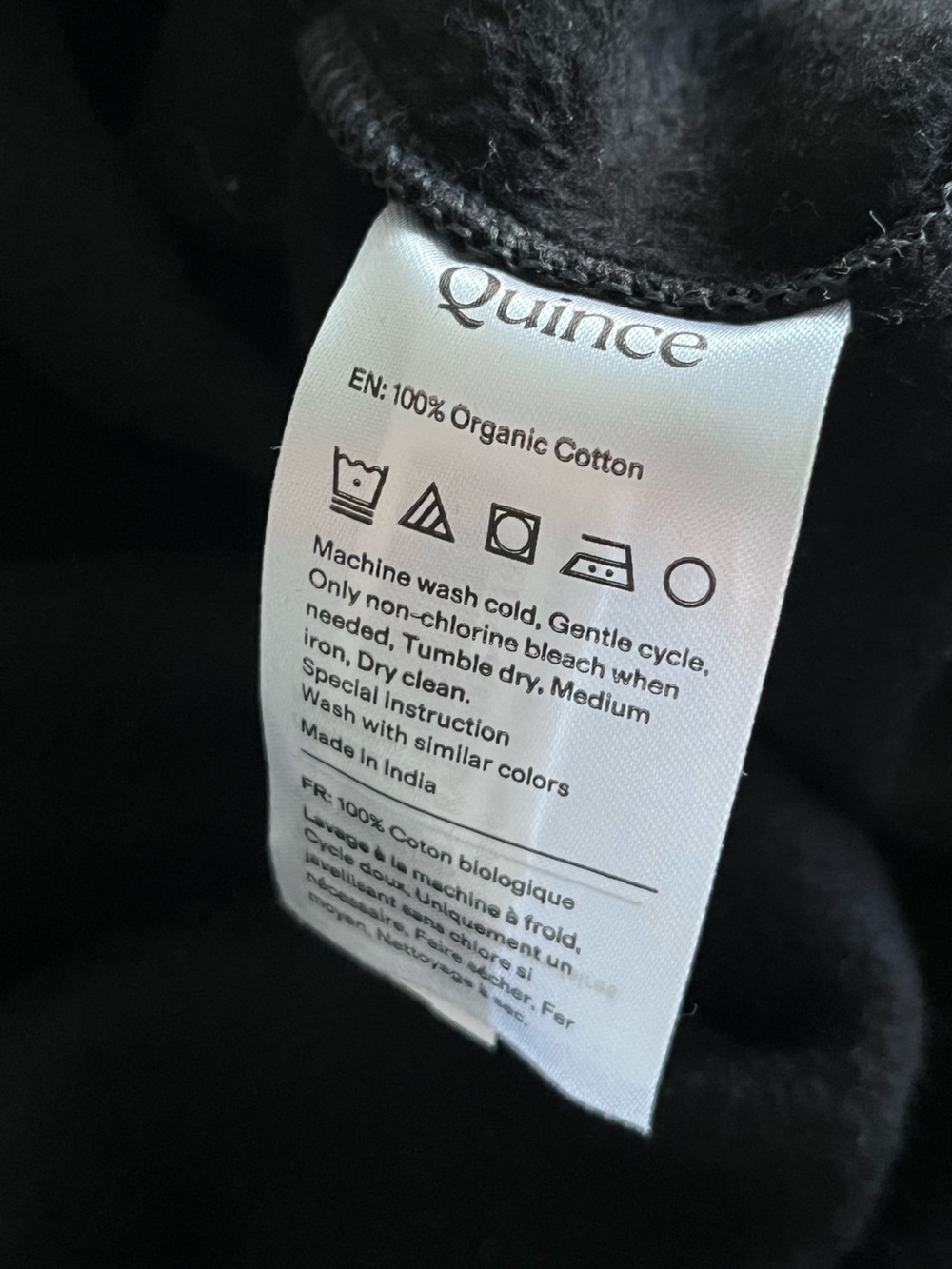 NWT Quince 100% Organic Cotton Black Hooded Moto Romper-Gold Zipper 6-9 Months - Picture 5 of 8